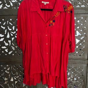 Solitaire blouse embroidered, XL